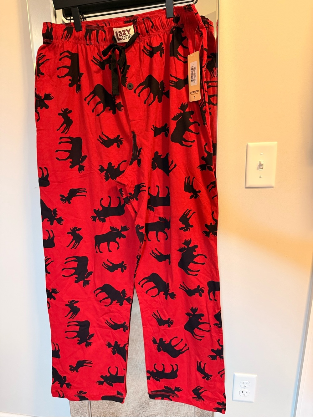 Lazy One Red Moose Print Men's Lounge Pants
